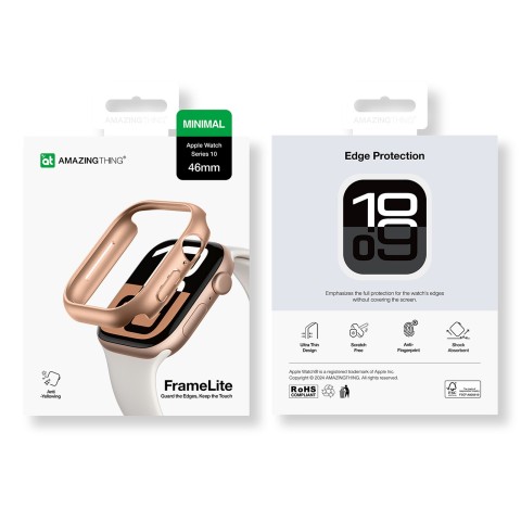 
„Apple Watch 46mm Minimal“ dėklas – rožinio aukso spalvos
