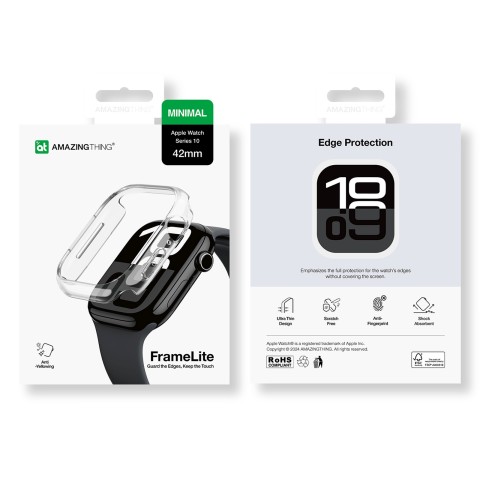 
„Apple Watch 42mm“ minimalaus dizaino dėklas – skaidrus
