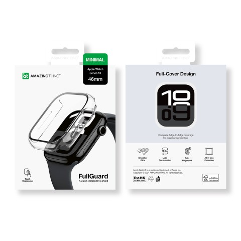 
„Radix Glass“ grūdinto stiklo dėklas, skirtas „Apple Watch 46mm“ – skaidrus

