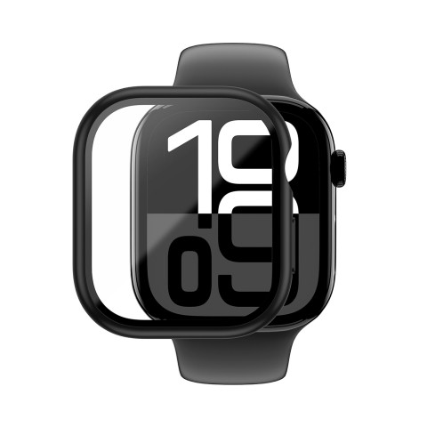 
„Radix Glass“ grūdinto stiklo dėklas, skirtas „Apple Watch 46mm“ laikrodžiui – juodas
