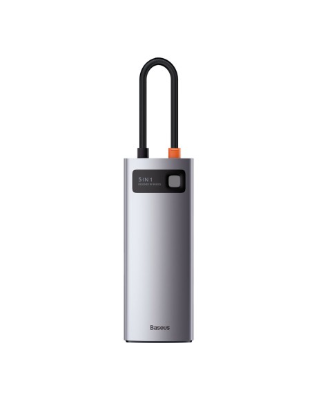 Daugiafunkcis USB HUB 5in1 USB-C PD 100W HDMI pilka Daugiafunkcis USB HUB 5in1 USB-C PD 100W HDMI pilka