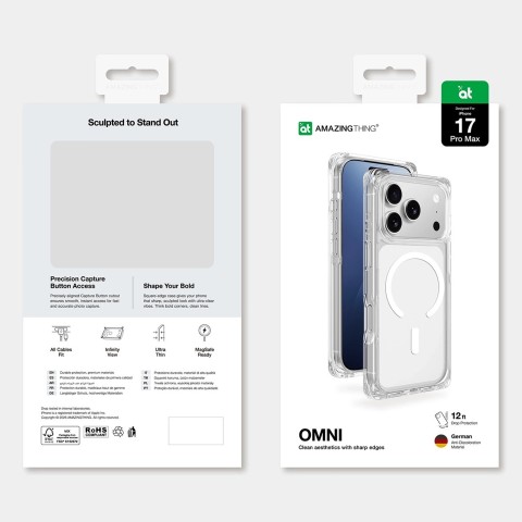
„iPhone 17 Pro Omni MagSafe“ dėklas – permatomas

