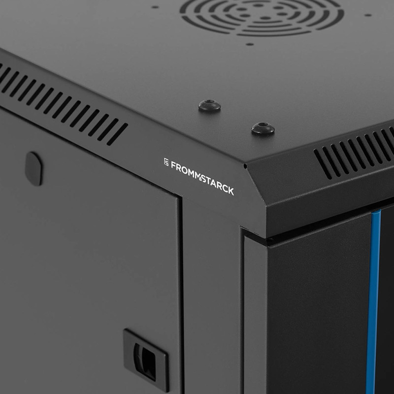 19'' 6U IP20 pakabinamas serverio montavimo serverio spinta RACK iki 60 kg 54x40x35 cm JUODAS