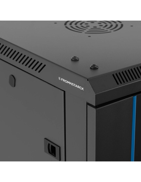 19'' 6U IP20 pakabinamas serverio montavimo serverio spinta RACK iki 60 kg 54x40x35 cm JUODAS