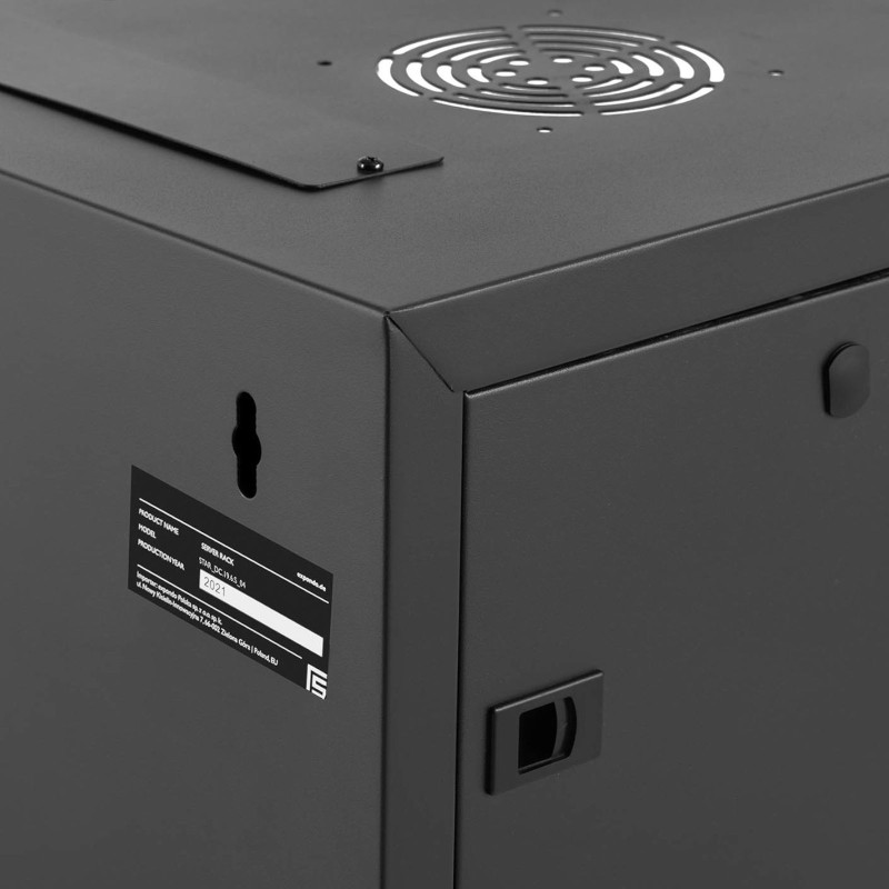 19'' 6U IP20 pakabinamas serverio montavimo serverio spinta RACK iki 60 kg 54x40x35 cm JUODAS