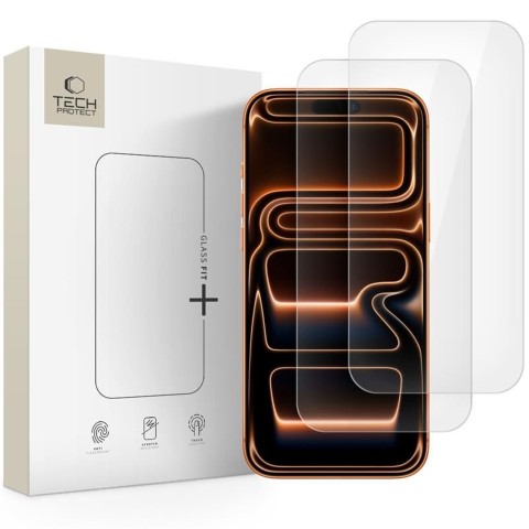 
Grūdintas stiklas, skirtas iPhone 16 Pro Max / 17 Pro Max, Glass Fit+, skaidrus - 2 vnt.
