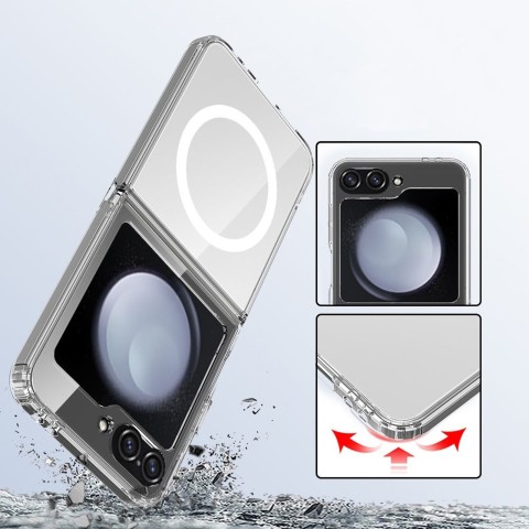 
Samsung Galaxy Z Flip 6 / 7 FE FlexAir Hybrid MagSafe dėklas – skaidrus
