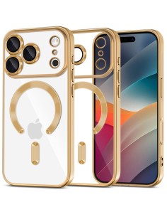 
„iPhone 17 Pro MagFlex MagSafe“ dėklas – permatomo aukso spalvos
