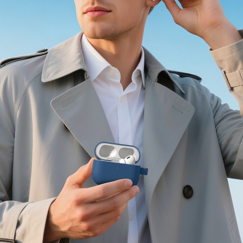 
„AirPods Pro 3“ apsauginis dėklas „Glamour“ – mėlynas
