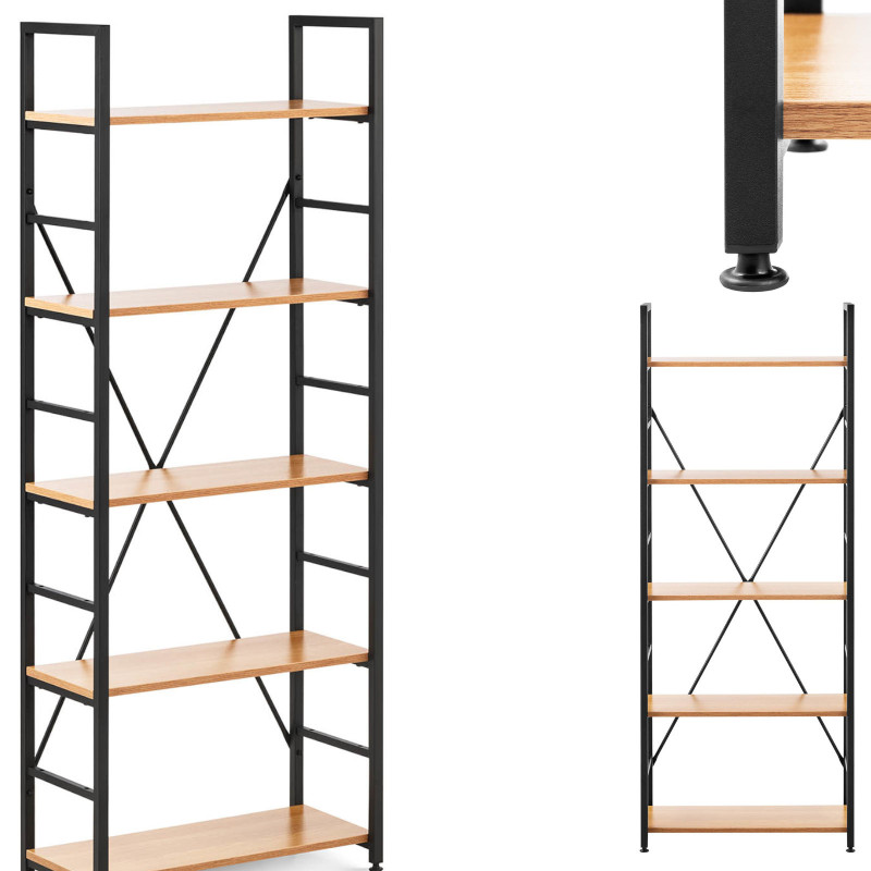 Knygų lentynų apdaila loft industrial max 150 kg 5 LENTYNĖS Knygų lentynų apdaila loft industrial max 150 kg 5 LENTYNĖS