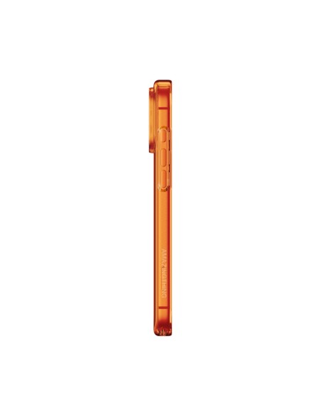
„iPhone 17 Pro“ minimalaus stiklo dėklas su magnetiniu objektyvu – oranžinis
