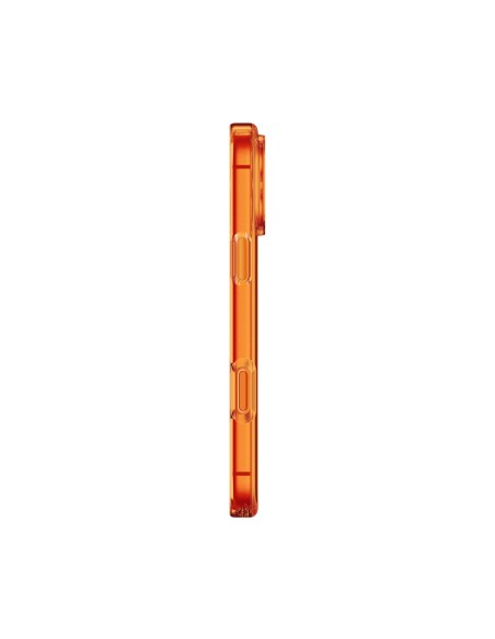 
„iPhone 17 Pro“ minimalaus stiklo dėklas su magnetiniu objektyvu – oranžinis
