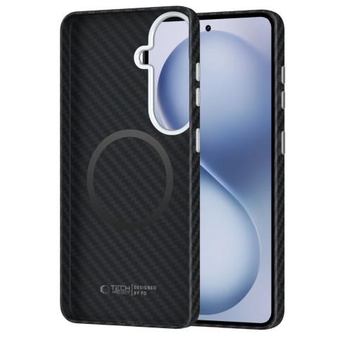 
„Samsung Galaxy S26“ dėklas – juodas ir sidabrinis
