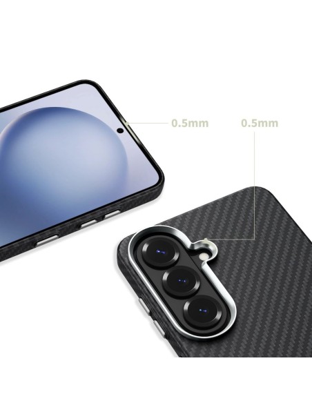 
„Samsung Galaxy S26“ dėklas – juodas ir sidabrinis
