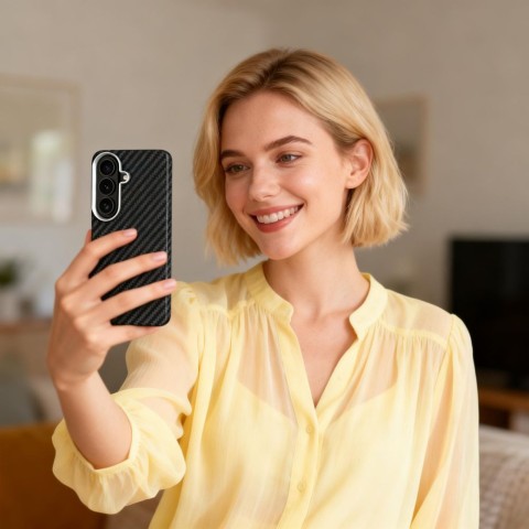 
„Samsung Galaxy S26“ dėklas – juodas ir sidabrinis
