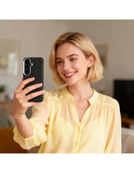 
„Samsung Galaxy S26“ dėklas – juodas ir sidabrinis
