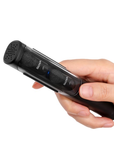 
4 viename 2,4 GHz USB-C belaidžių mikrofonų rinkinys MAGIC-02 - juodas
