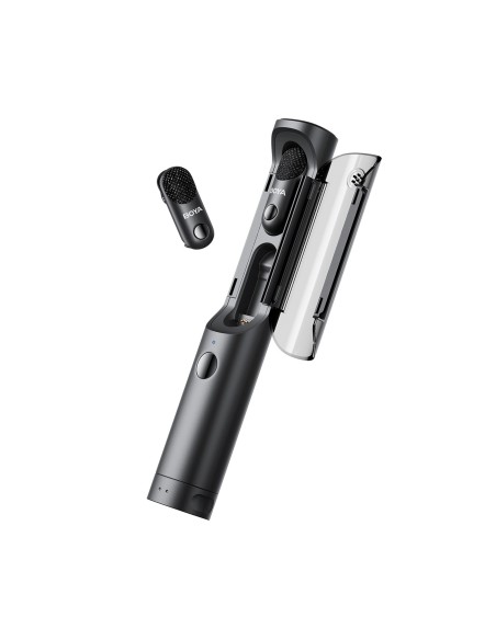 
4 viename 2,4 GHz USB-C belaidžių mikrofonų rinkinys MAGIC-03 - juodas
