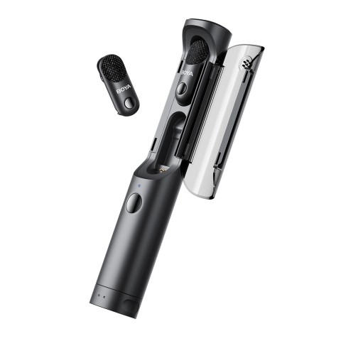 
4 viename 2,4 GHz USB-C belaidžių mikrofonų rinkinys MAGIC-05 - juodas
