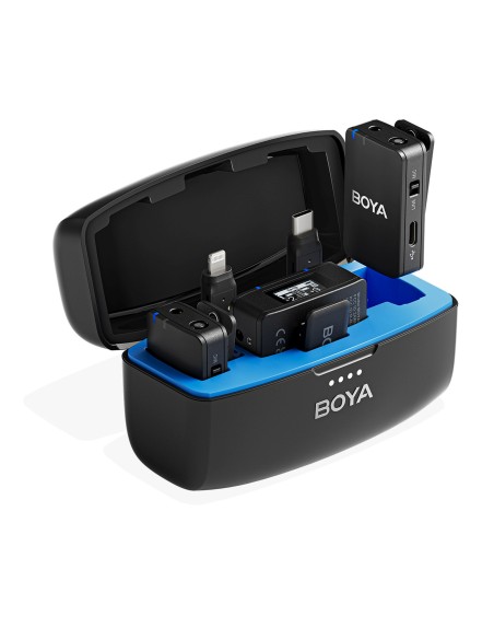 
Belaidis mikrofonas su įkrovimo dėklu, 8 GB, 2,4 GHz, USB-C
