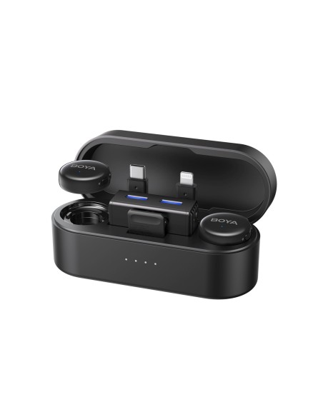 
AI 2,4 GHz USB-C belaidžio mikrofono rinkinys su dėklu

