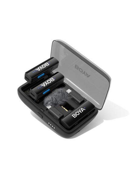 
Belaidžio mikrofono rinkinys su dėklu 1000mAh 2.4GHz USB-C
