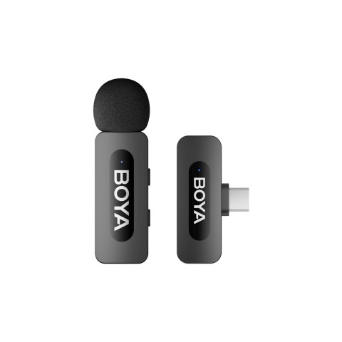 
Belaidis mikrofonas su spaustuku 120dB 2.4GHz USB-C - juodas
