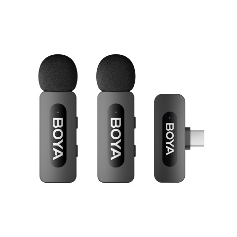 
120dB 2.4GHz USB-C belaidžio mikrofono komplektas - juodas
