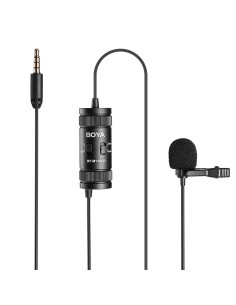 
Laidinis prisegamas mikrofonas išmaniesiems telefonams, fotoaparatams, 3,5 mm TRRS 6 m - juodas
