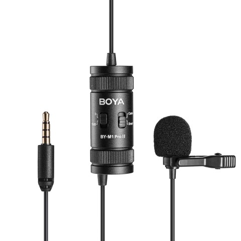 
Laidinis prisegamas mikrofonas išmaniesiems telefonams, fotoaparatams, 3,5 mm TRRS 6 m - juodas
