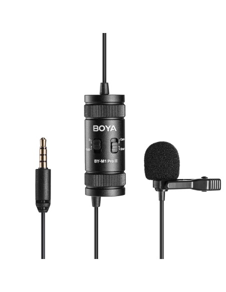 
Laidinis prisegamas mikrofonas išmaniesiems telefonams, fotoaparatams, 3,5 mm TRRS 6 m - juodas
