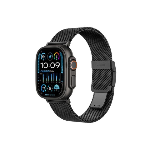 
Titano dirželis, skirtas „Apple Watch 38/ 40/ 41/ 42/ 44/ 45/ 46/ 49 mm“ – juodas
