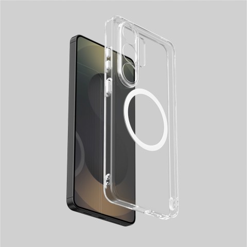 
„Samsung Galaxy S26 Ultra Minimal“ dėklas su magnetiniu objektyvu – skaidrus
