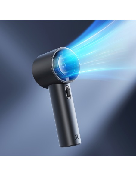 
Mini nešiojamas metalinis ventiliatorius su 5000mAh USB-C LED įkrovikliu – tamsiai pilkas
