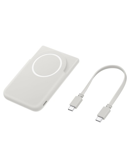 
„Samsung 5000mAh USB-C Qi2 MagSafe 25W“ belaidis įkroviklis su USB-C laidu – pilkas

