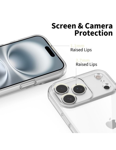 
„iPhone 17 Pro Max FlexAir“ dėklas – permatomas
