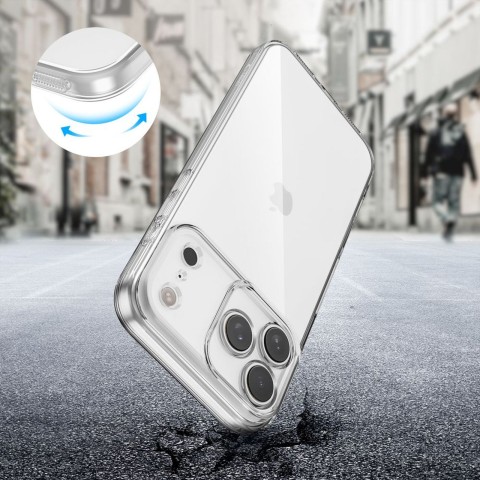 
„iPhone 17 Pro Max FlexAir“ dėklas – permatomas
