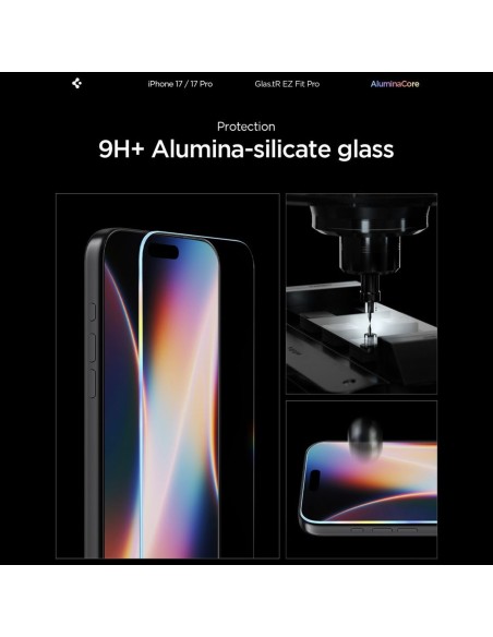 
Grūdintas stiklas iPhone 16 Pro / 17 / 17 Pro Glas.TR EZ Fit Pro - skaidrus
