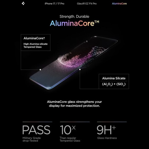 
Grūdintas stiklas iPhone 16 Pro / 17 / 17 Pro Glas.TR EZ Fit Pro - skaidrus
