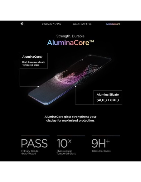 
Grūdintas stiklas iPhone 16 Pro / 17 / 17 Pro Glas.TR EZ Fit Pro - skaidrus
