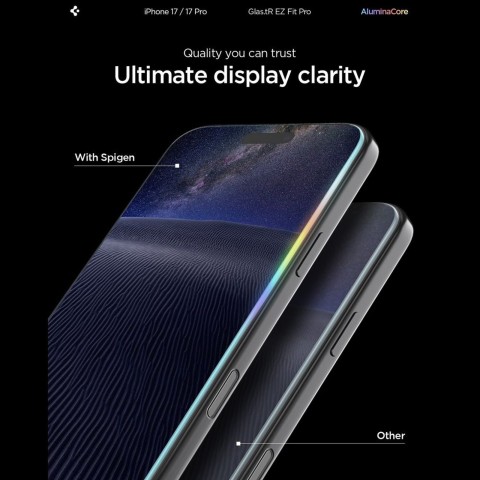 
Grūdintas stiklas iPhone 16 Pro / 17 / 17 Pro Glas.TR EZ Fit Pro - skaidrus
