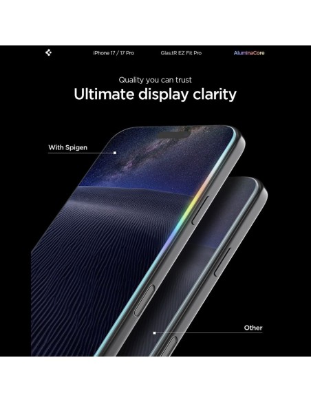 
Grūdintas stiklas iPhone 16 Pro / 17 / 17 Pro Glas.TR EZ Fit Pro - skaidrus
