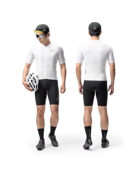 
„Diamond“ trumpomis rankovėmis dviratininko marškinėliai – XS dydis – balti
