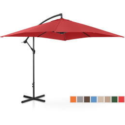 Sodo skėtis ant kvadratinio stulpo 250 x 250 cm, kaštoninės spalvos