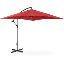 Sodo skėtis ant kvadratinio stulpo 250 x 250 cm, kaštoninės spalvos