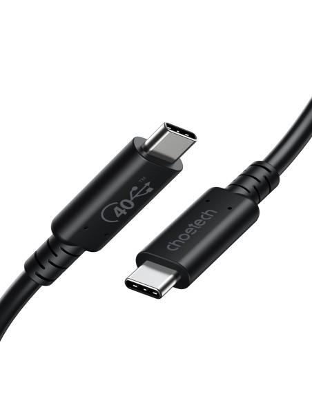 USB-C laidas USB 4 Gen3 100W 40Gbps 8K 0,8m juodas USB-C laidas USB 4 Gen3 100W 40Gbps 8K 0,8m juodas