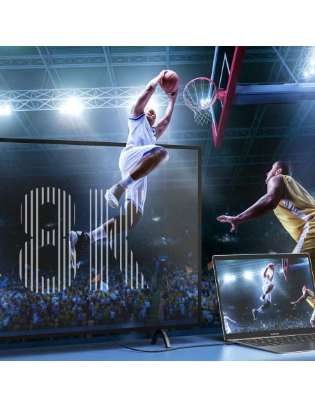 USB-C laidas USB 4 Gen3 100W 40Gbps 8K 0,8m juodas USB-C laidas USB 4 Gen3 100W 40Gbps 8K 0,8m juodas