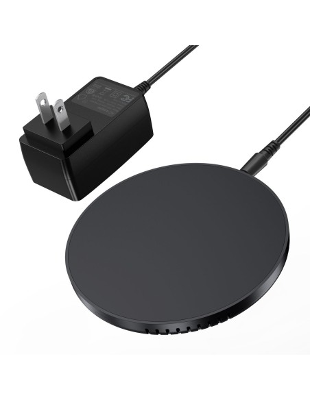 10W po stalviršis indukcinis įkroviklis + EU pakrovėjas su maitinimo laidu juodas