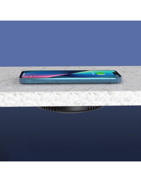 10W po stalviršis indukcinis įkroviklis + EU pakrovėjas su maitinimo laidu juodas