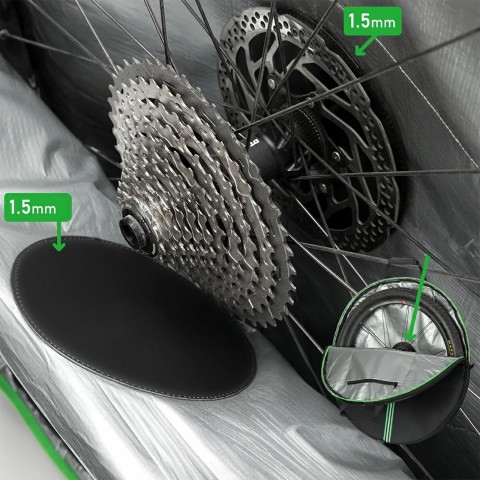 
Dviračio rato transportavimo uždangalas, 74 cm skersmens - juodas
